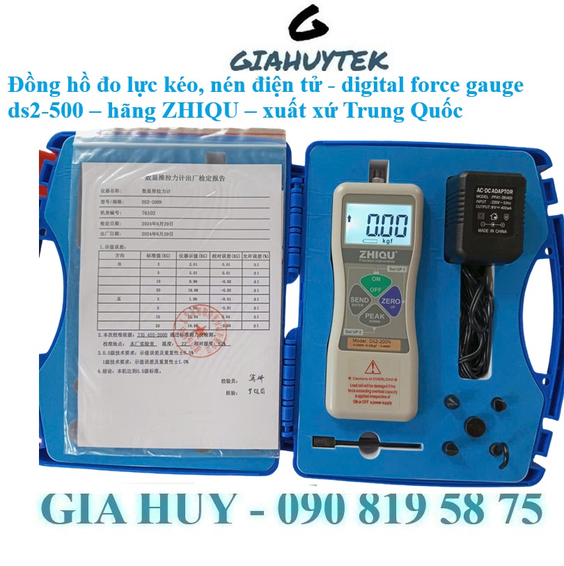 Đồng Hồ Đo Lực Kéo, Nén Điện Tử DS2-500N