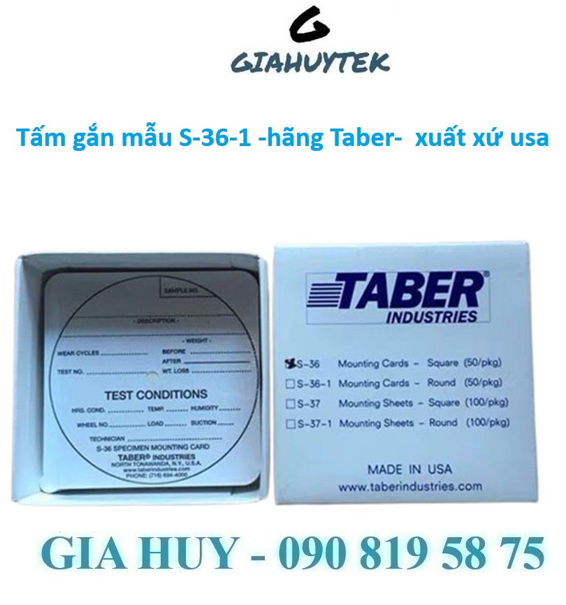 Tấm Gắn Mẫu S-36-1 Taber: “Cứu Tinh” Cho Thử Nghiệm Mài Mòn Chính Xác!