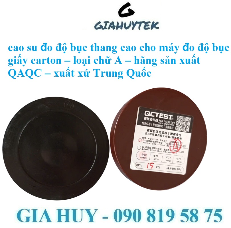 Cao su đo độ bục thang caocho máy đo độ bục giấy carton
– loại chữ A
