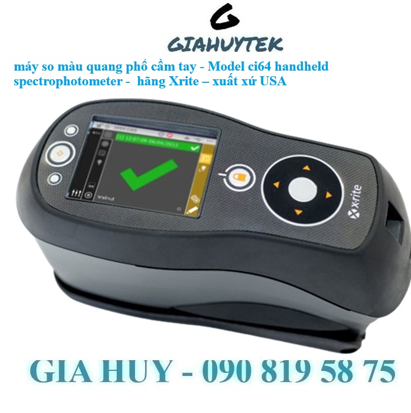Máy so màu cầm tay X-Rite Ci64 – Đo màu chính xác cho sơn, bao bì, may mặc