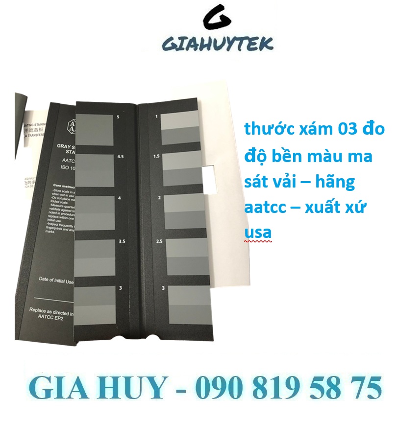 Thước Xám A03: Giải Pháp Đánh Giá Lem Màu Vải Chuẩn AATCC/ISO