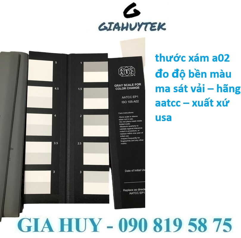 Thước Xám A02: Chuẩn Vàng Đánh Giá Phai Màu Vải Sau Ma Sát (AATCC/ISO)