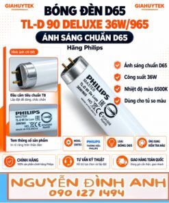 Bóng đèn D65 Philips TL-D 90 De Luxe 36W/965 cho tủ so màu